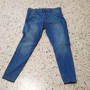 Old Navy Jeans womens 16 Long blue wash mid rise rockstar super skinny